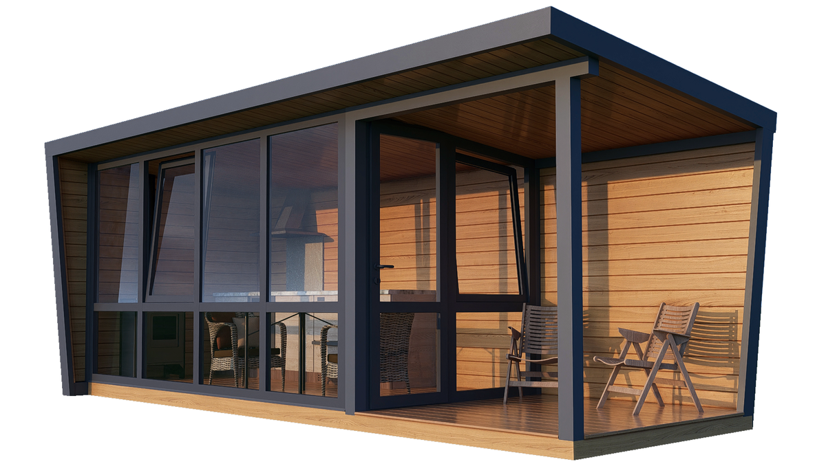 Летняя кухня с торцевым входом