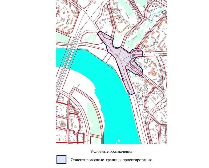    Ориентировочная зона проектирования развязки у Монумента Дружбы в Уфе   Постановление мэрии Уфы от 13 марта 2026 года