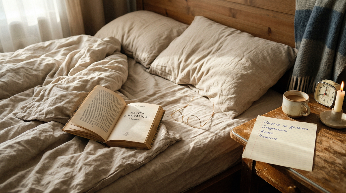 Иногда самое полезное, что можно сделать за весь день — это не сделать ничего.
Источник: Фото автора.