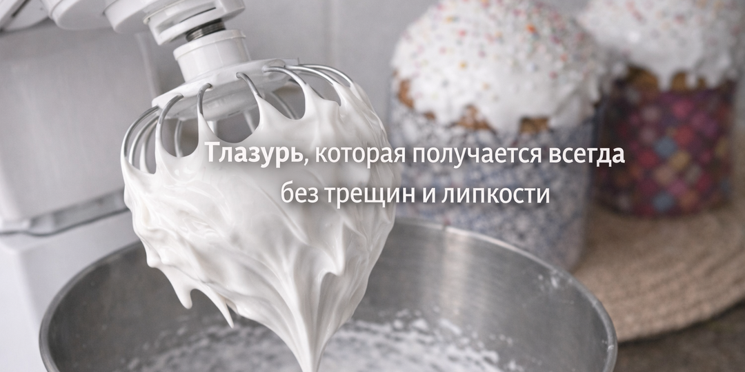 Та самая глазурь для кулича, которая получается всегда и не липнет 🤍