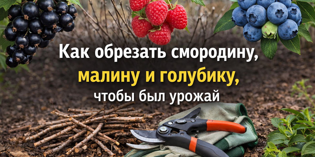 Как обрезать смородину, малину и голубику, чтобы был урожай
