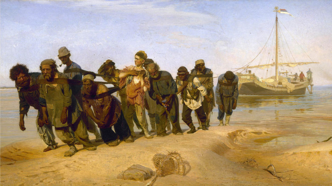 Илья Репин. Бурлаки на Волге. 1870–1873
Государственный Русский музей, Санкт-Петербург