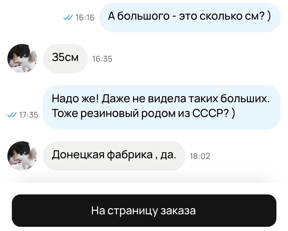 Скрины с сайта Авито из личной переписки автора 