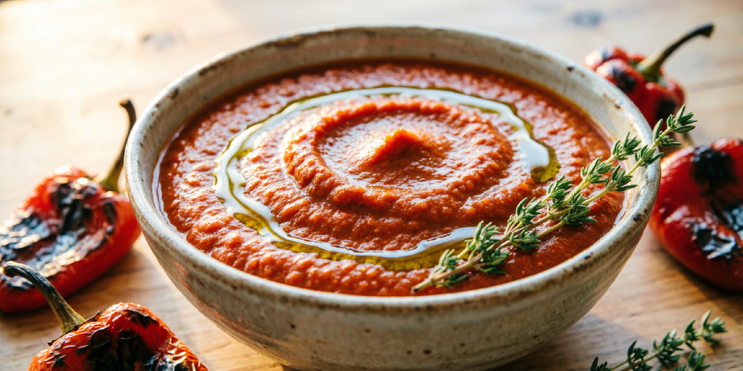 Соус из печёного перца, который превратит любое блюдо в шедевр