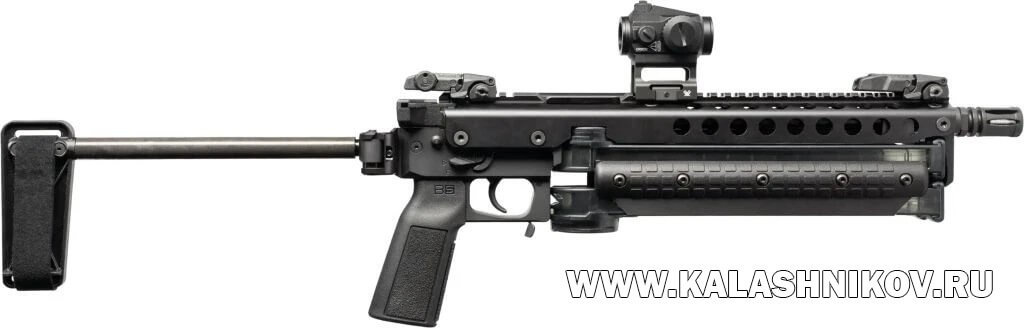 Пистолет-карабин KelTec KP50 с плечевым упором и сдвоенным (2х50) магазином Jungle Clip