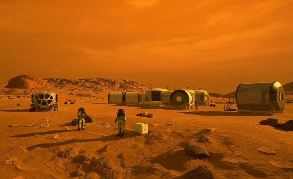 Передовая база на Марсе. Рисунок: NASA