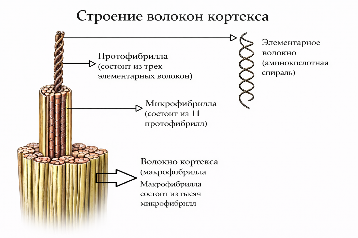 Строение волоса