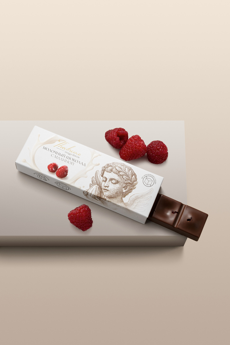 Молочный шоколад с малиной Theobroma "Пища Богов"