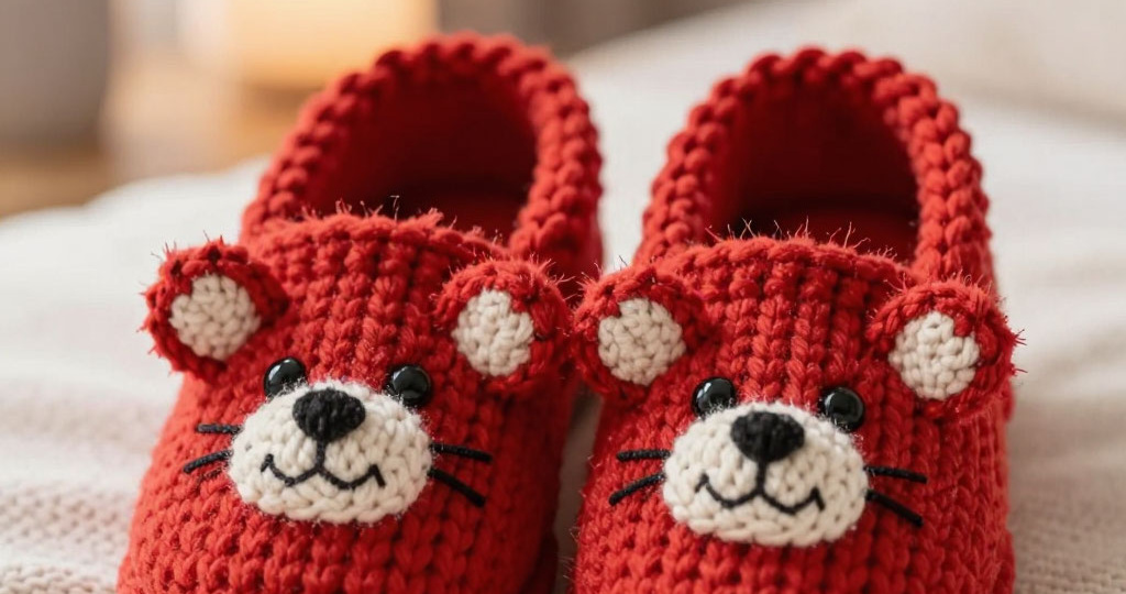 Весёлые лапки: тапочки, которые улыбаются
