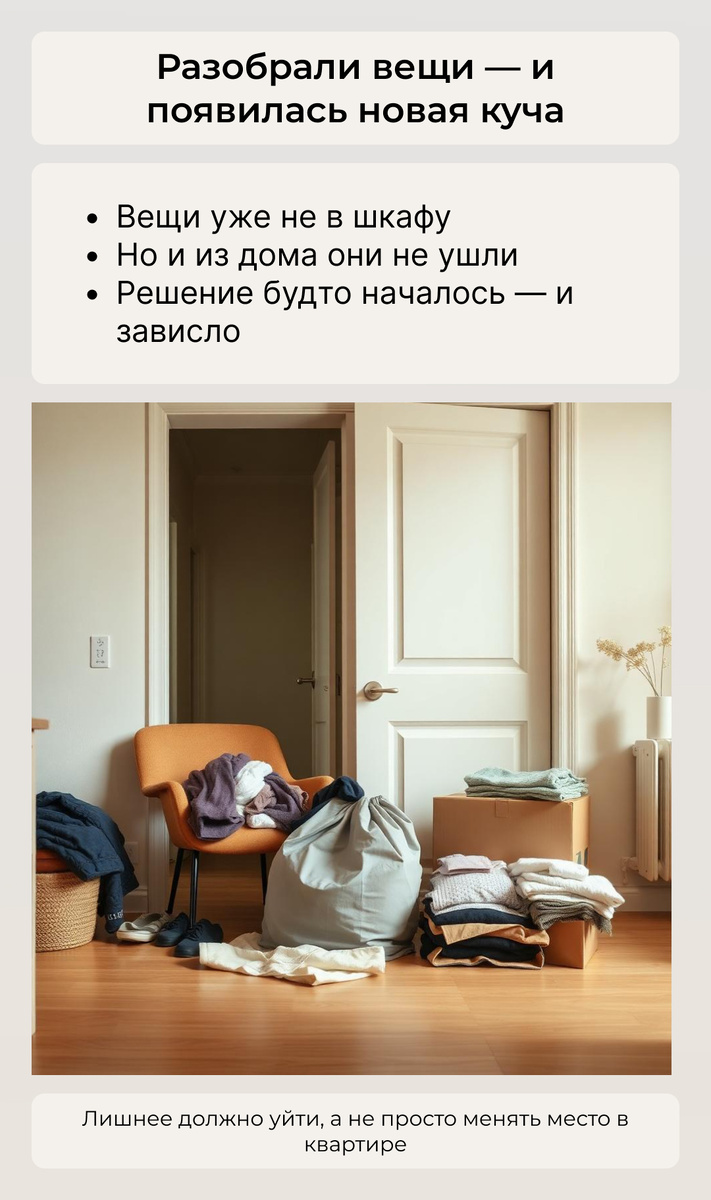 Собрали ненужное, не стоит его хранить 