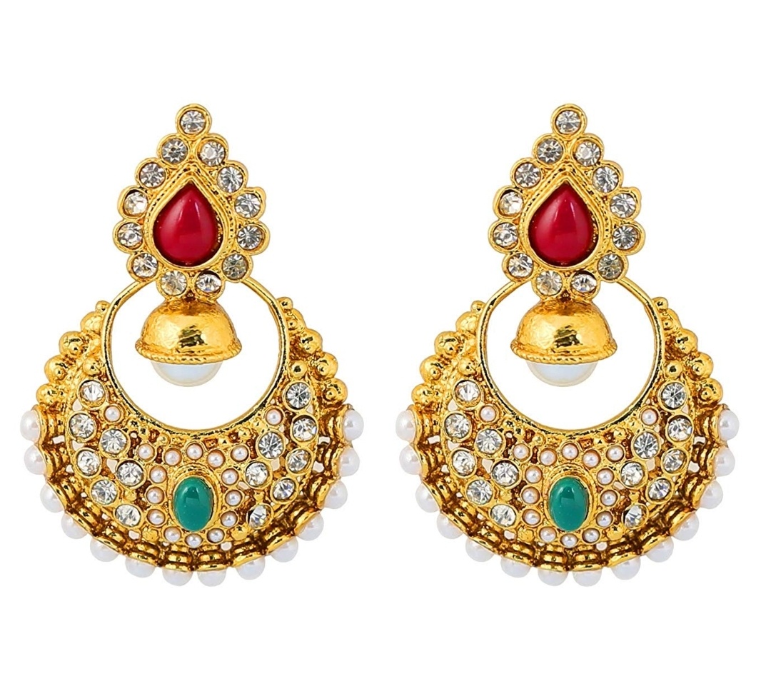 Серьги полумесяцем" Ювелирное искусство Индии