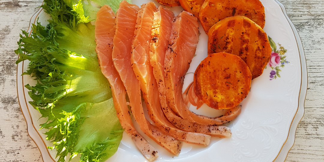 Сёмга солёная с кофейно-лимонным ароматом