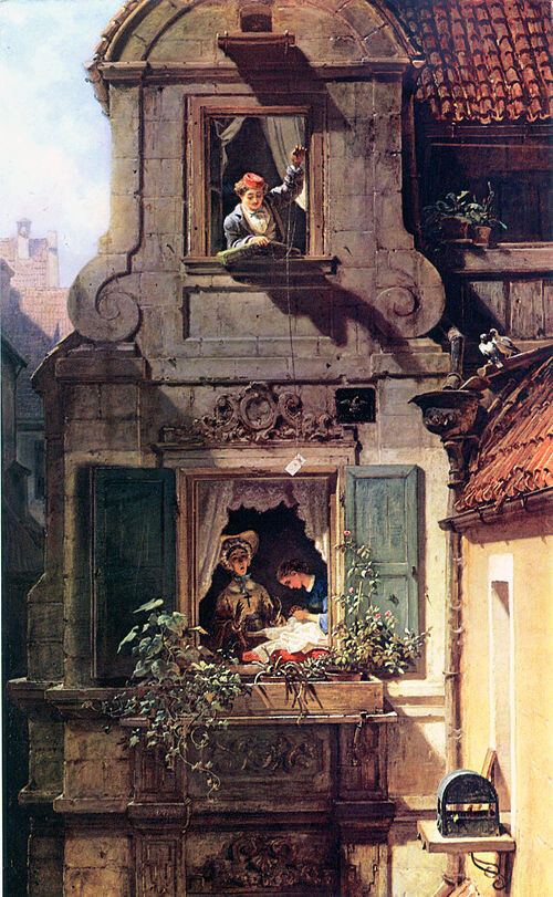 Карл Шпицвег «Перехваченное любовное письмо», ок. 1860