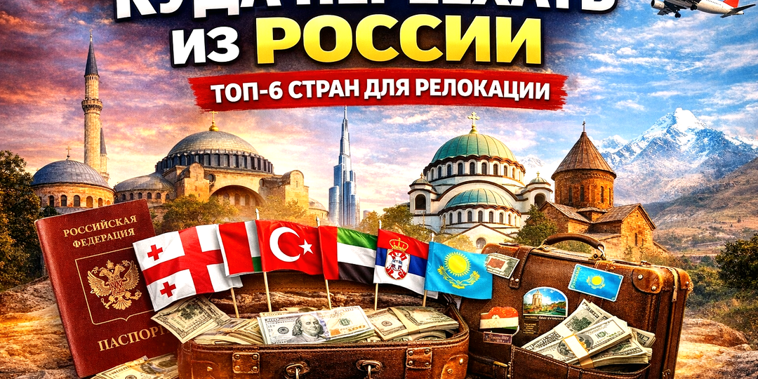 Куда уезжают из России в 2026 году: ТОП-6 стран (разбор эксперта + сравнение)