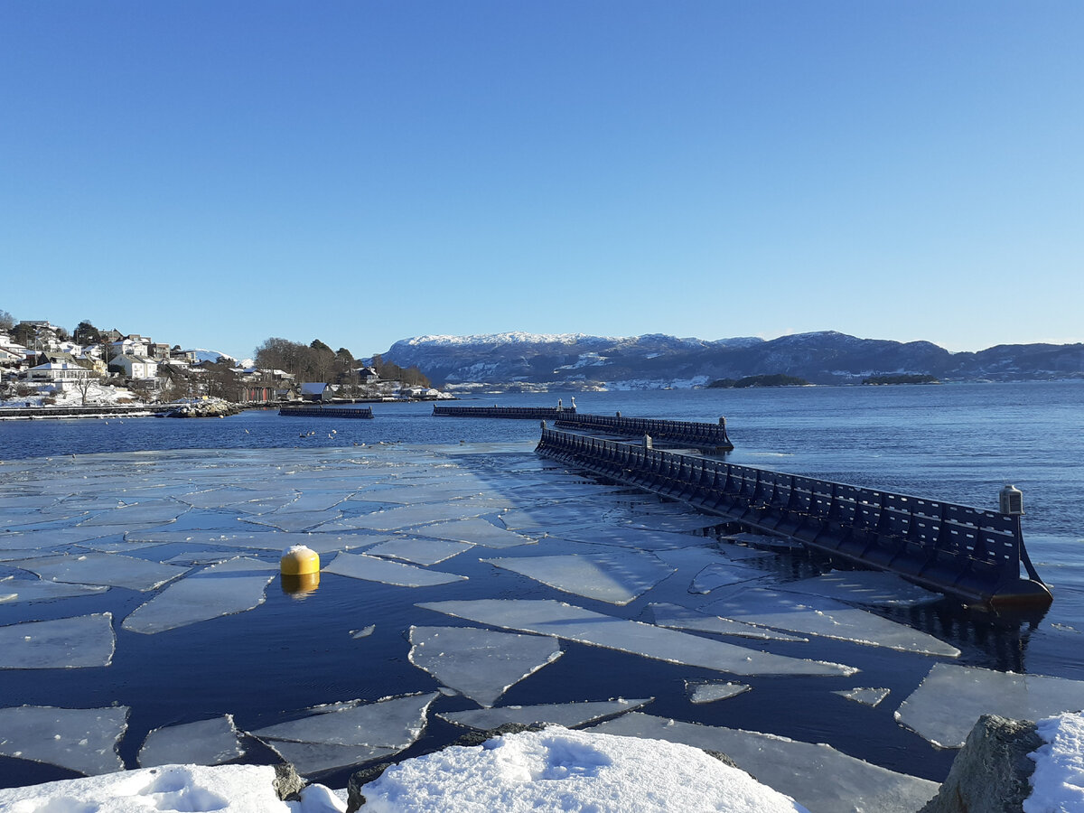 Волнолом на входе в бухту Ус с дистанционным управлением 