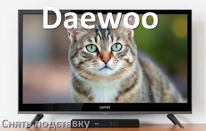 
Как с телевизора Daewoo снять подставку