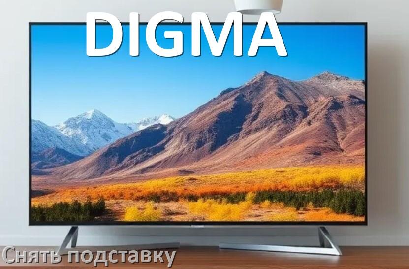 
Как у телевизора DIGMA снять подставку