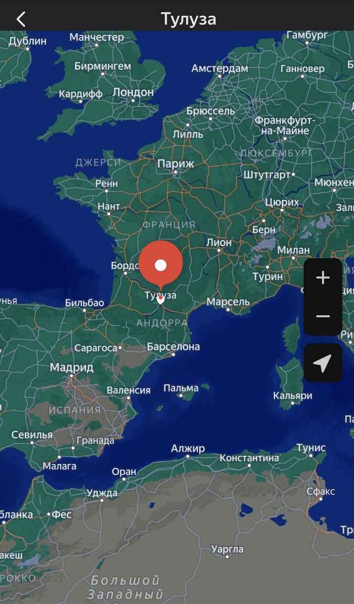 Карта города Тулузы, из Интернета. 