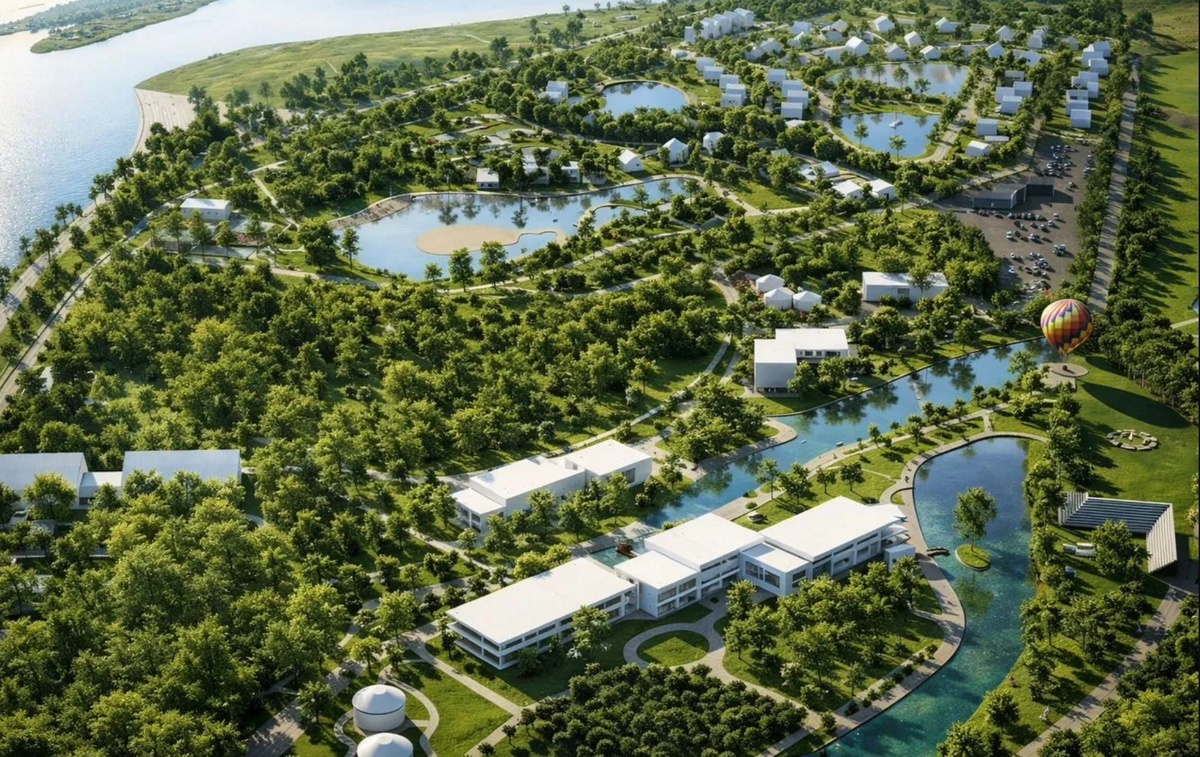 Эскизы застройки полуострова в Чарыше