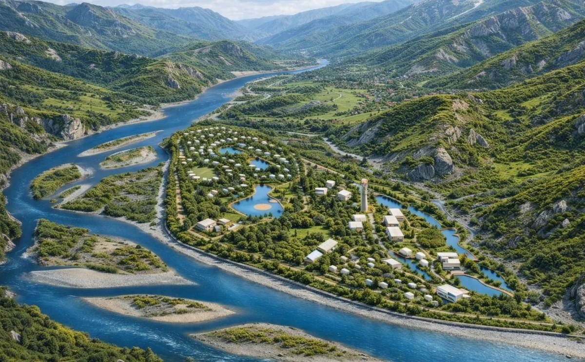 Эскизы застройки полуострова в Чарыше