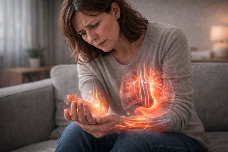 Покалывание и «мурашки» — это не всегда безобидно. Разбираем, когда виноваты нервы, а когда — внутренние болезни.