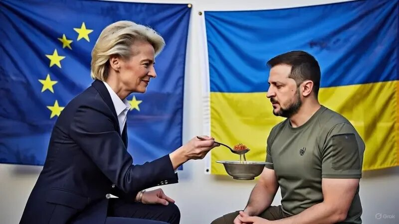 Финансовое будущее Украины зависит от Европы и Верховной Рады, которую толкают к непопулярным решениям. Фото: Grok ИИ|ForPost