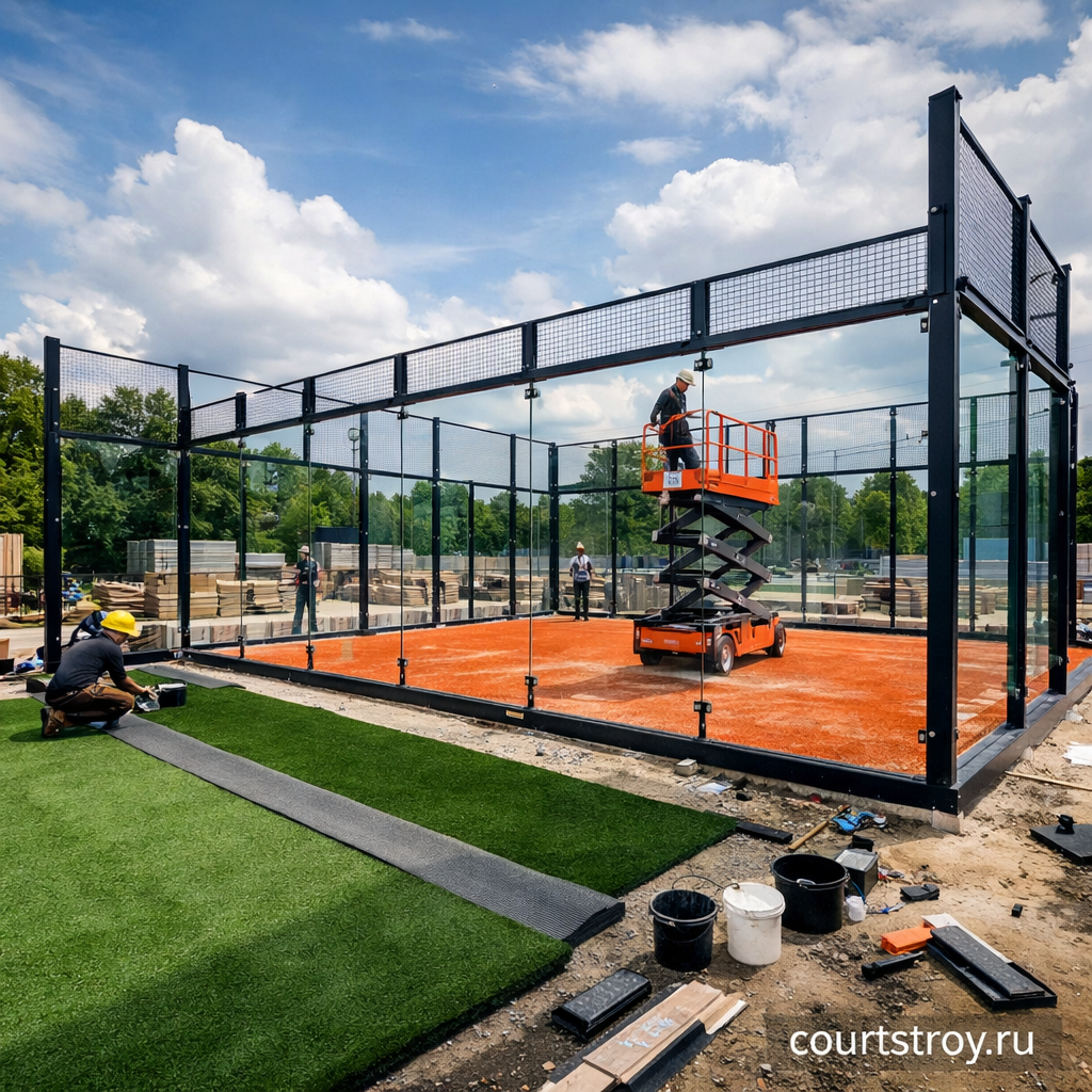 Строительство падел кортов и профессиональный монтаж падел кортов: +7 (999) 929 16 19