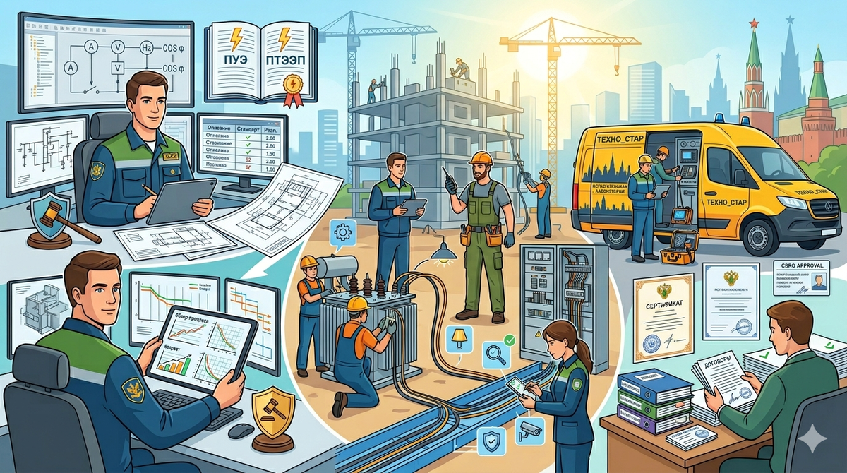 Управление проектом электроснабжения: роль ГИПа и руководителя работ