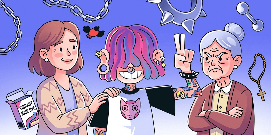 Тату, пирсинг и цветные волосы у подростка: разрешать или запретить?