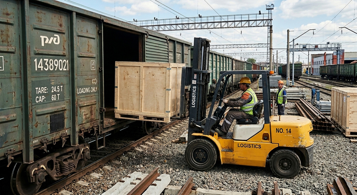 Этап погрузки оборудования