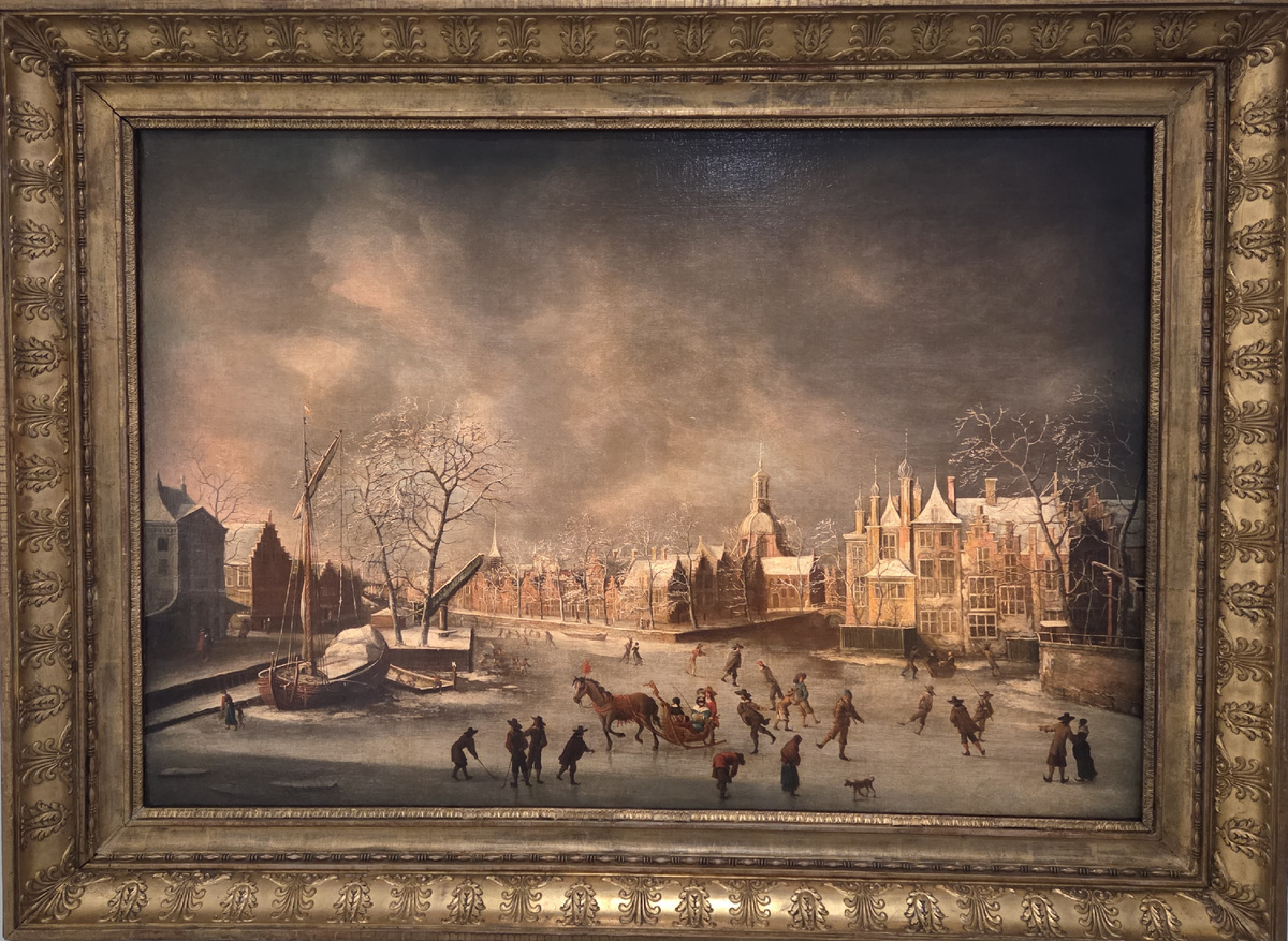 Абрахам Берстратен. Зимний вид Лейдена, 1660-е холст, масло