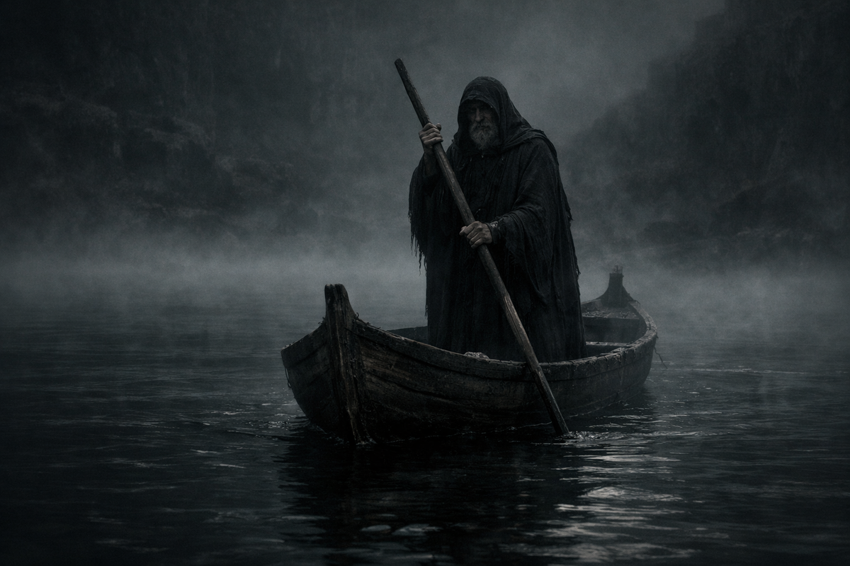 Харон в греческой мифологии — не бог войны и не владыка мёртвых, а перевозчик, который переправляет души через границу между миром живых и подземным царством.