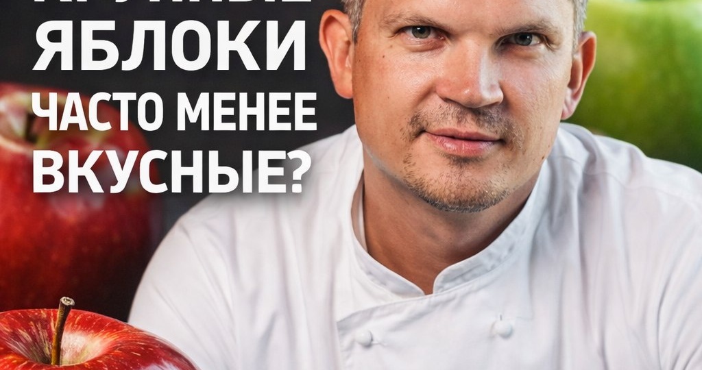 Почему крупные яблоки часто менее вкусные?