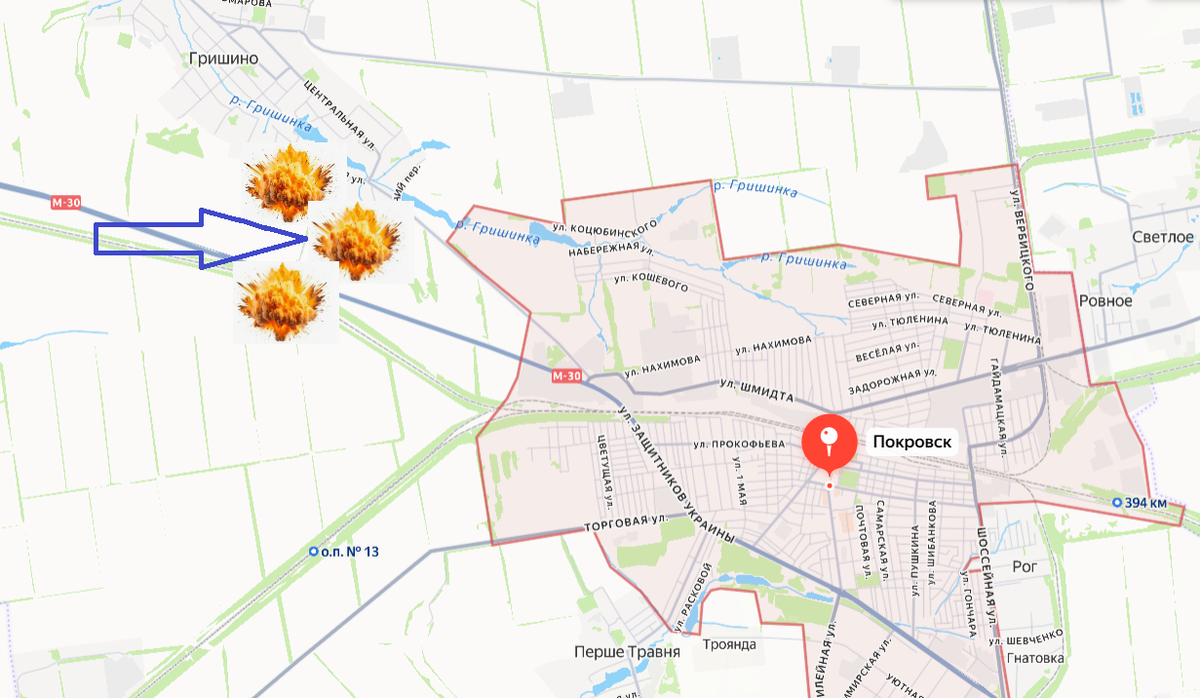 Попытка прорыва противника. 