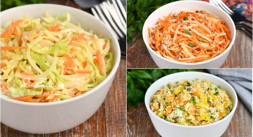 Смешала и готово: 5 овощных салатов, которые заменят гарнир и даже ужин