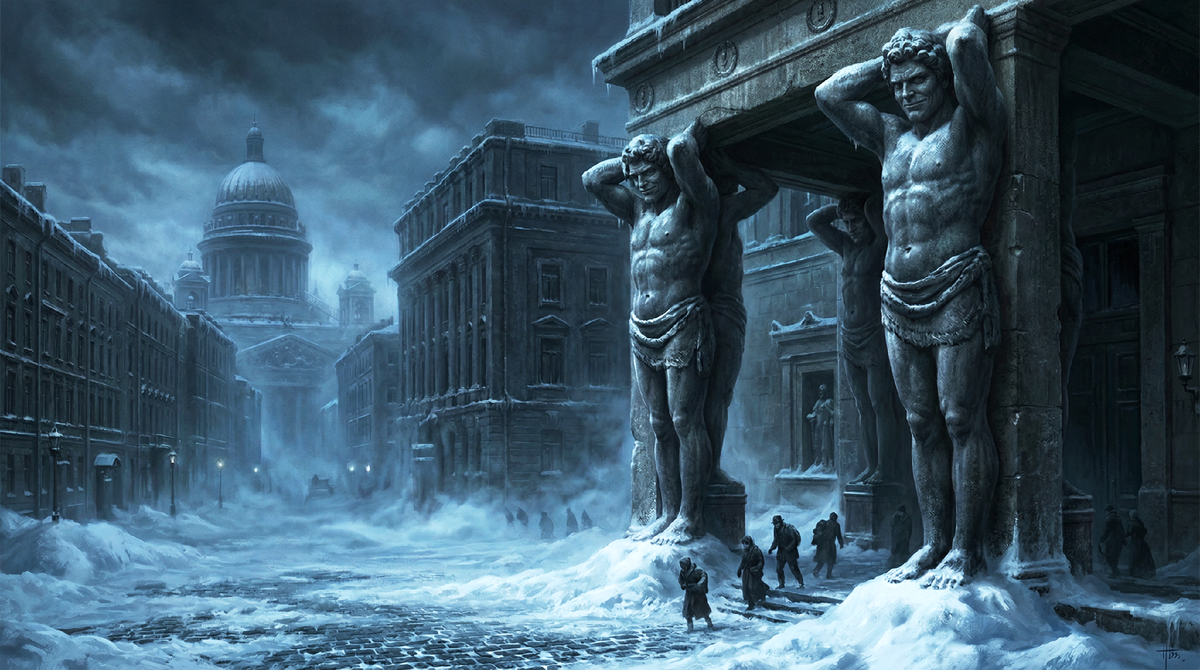 представьте, что над вами смеются прямо сейчас. Смеются миллионы тонн серого гранита, слепые окна вросших в землю дворцов и босые атланты