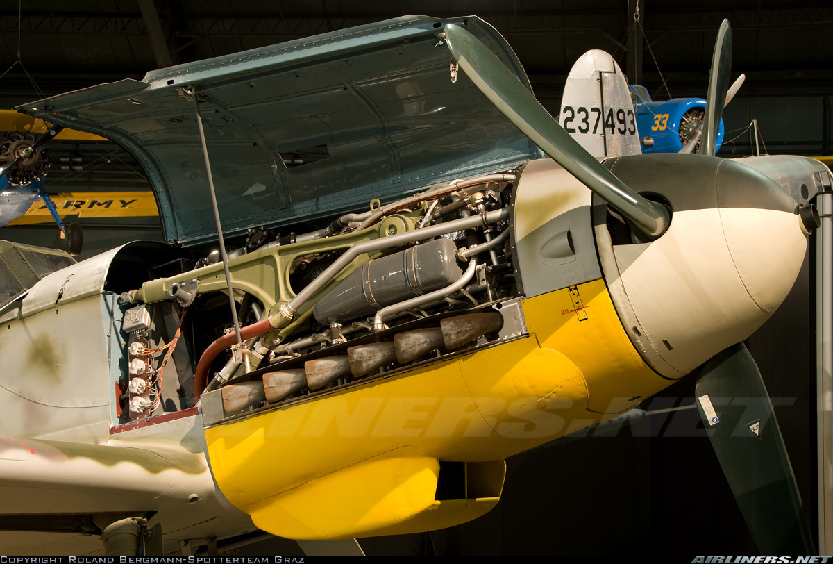 Messerschmitt Bf-109G-10/U4 - модификация немецкого истребителя Bf-109 («Густав»). Обозначение «/U4» указывает на заводскую модификацию — установку 30-мм мотор-пушки MK 108 вместо MG 151/20.