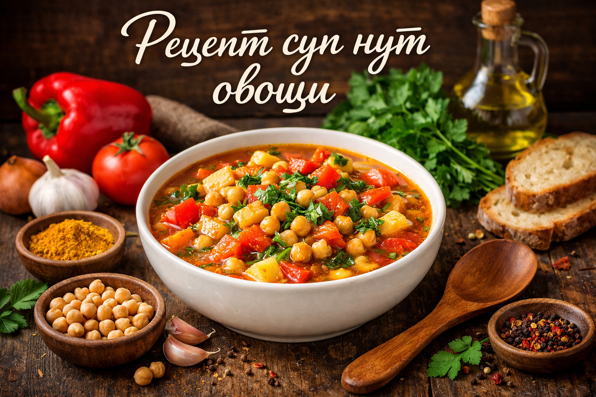 Суп из нута с овощами