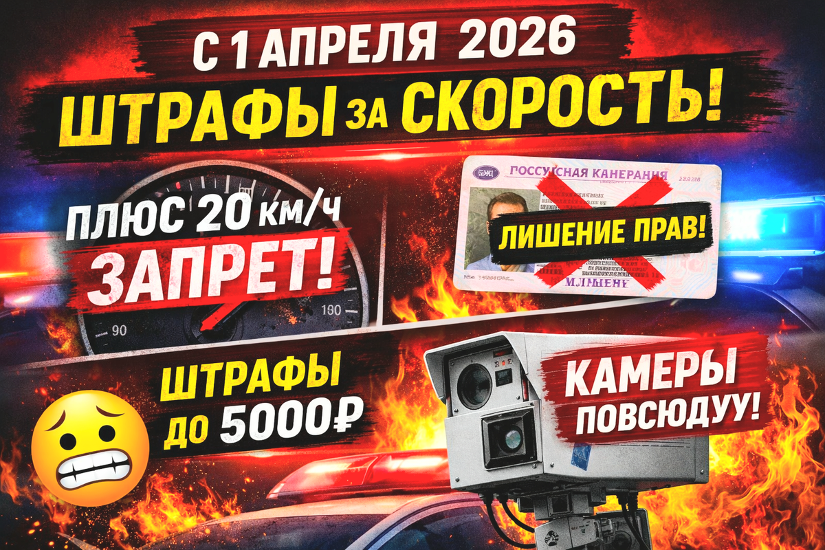 Скоростной режим в России с 1 апреля 2026: на сколько можно превышать и какие штрафы теперь ждут водителей?