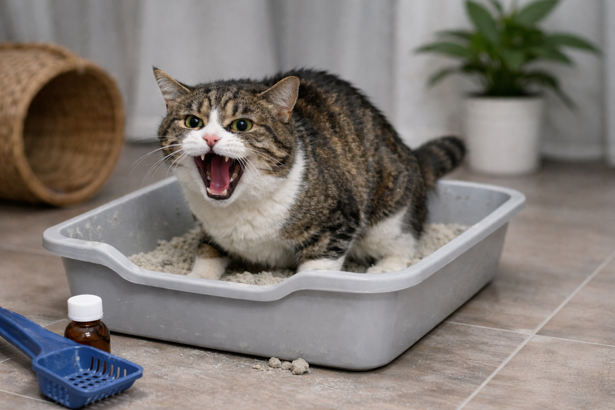 Проблемы с туалетом у кота