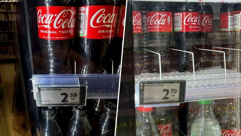 Автор ф ото: iltalehti.fi. Цены на безалкогольные напитки в финском магазине 31 марта и 1 апреля 2026 года.