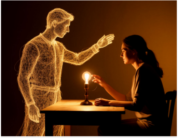 «Если ты рядом, дай знать»: как лампа отреагировала на просьбу вдовы