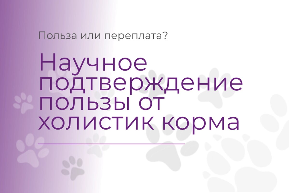 Холистик корм что это значит
