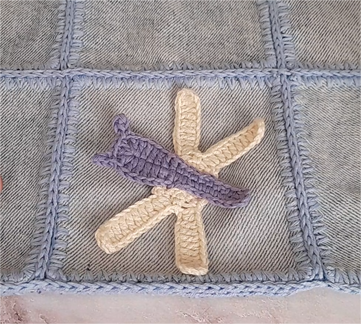 Аппликация - стрекоза крючком