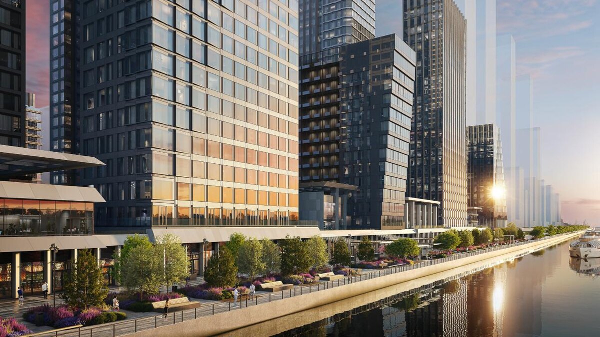 Вторая очередь ЖК Северный порт, вид с воды