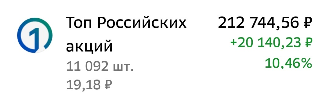 Фото брокерского счёта.