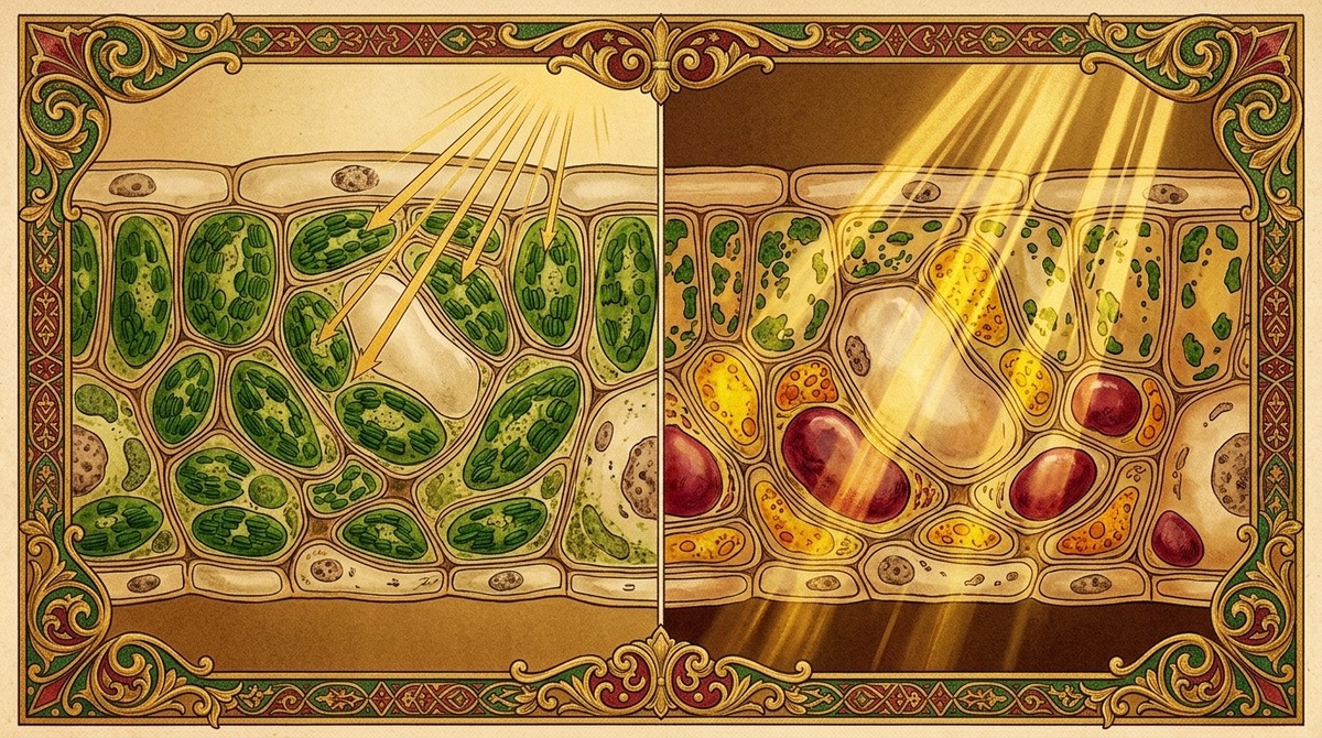 Лист зелёный, потому что зелёный свет ему не нужен - он его отражает