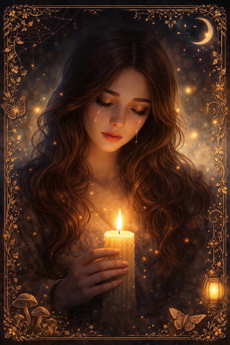 Она ищет силы в слезах