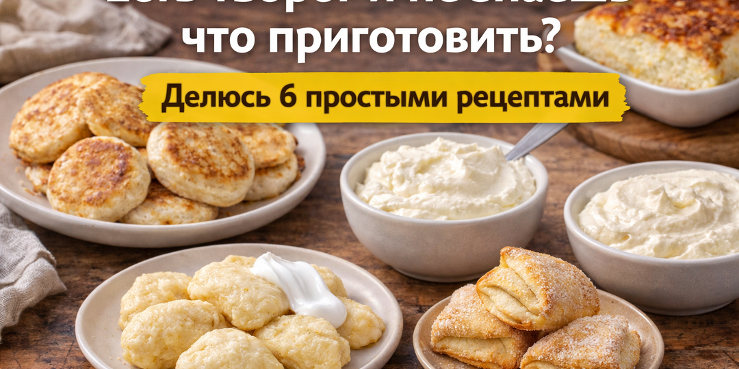 Есть творог и не знаешь что приготовить? Делюсь 6 простыми рецептами
