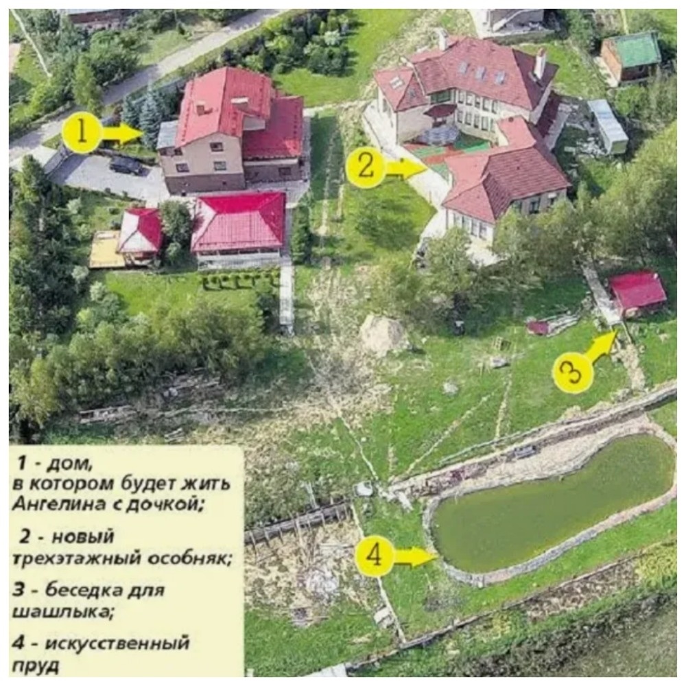 На схеме можно увидеть, где находится искусственный пруд